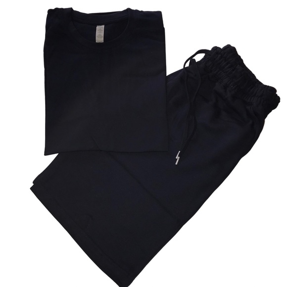 Navy blue Mens shorts set - Picture 1 of 2